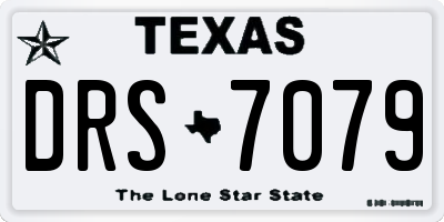 TX license plate DRS7079
