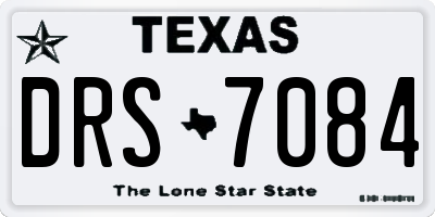 TX license plate DRS7084