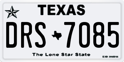 TX license plate DRS7085