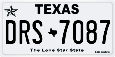 TX license plate DRS7087