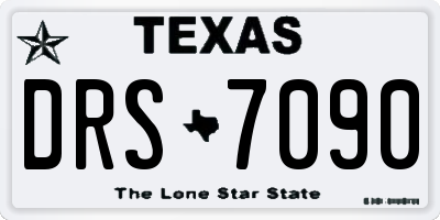 TX license plate DRS7090