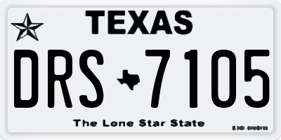 TX license plate DRS7105