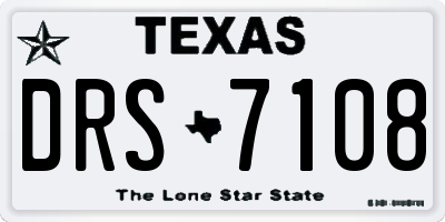 TX license plate DRS7108
