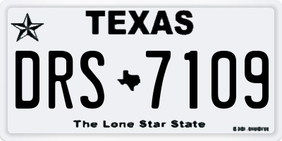 TX license plate DRS7109