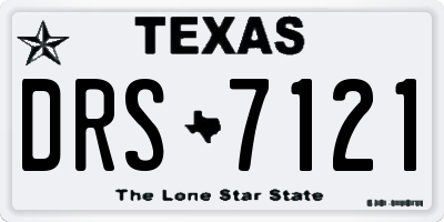 TX license plate DRS7121