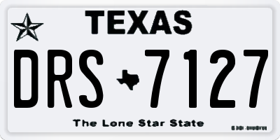 TX license plate DRS7127
