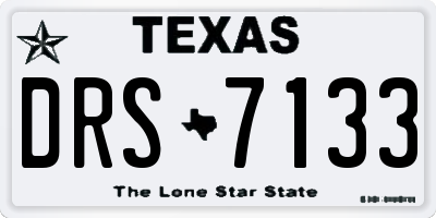 TX license plate DRS7133