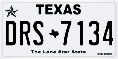 TX license plate DRS7134