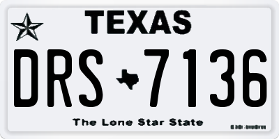 TX license plate DRS7136