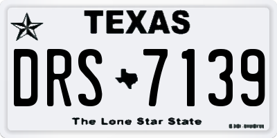 TX license plate DRS7139