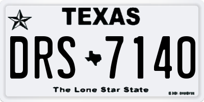 TX license plate DRS7140