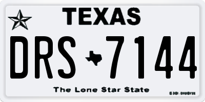 TX license plate DRS7144