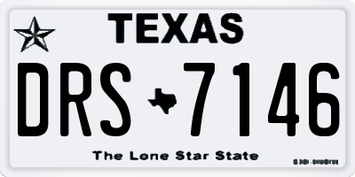 TX license plate DRS7146