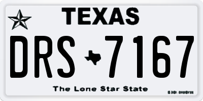 TX license plate DRS7167