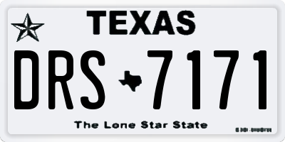TX license plate DRS7171