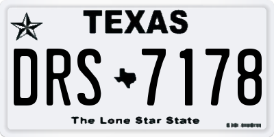 TX license plate DRS7178