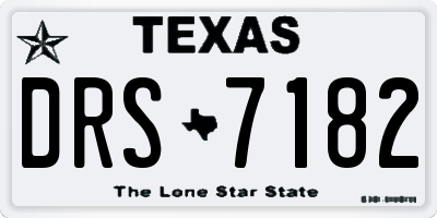 TX license plate DRS7182