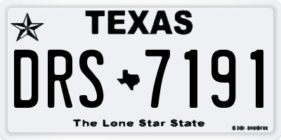 TX license plate DRS7191