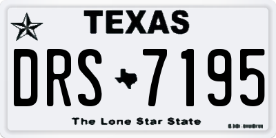 TX license plate DRS7195