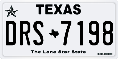 TX license plate DRS7198
