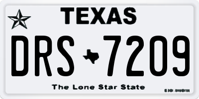 TX license plate DRS7209