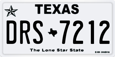 TX license plate DRS7212