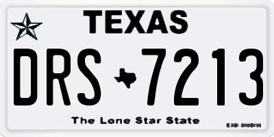 TX license plate DRS7213
