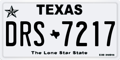 TX license plate DRS7217