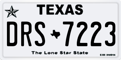 TX license plate DRS7223