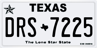 TX license plate DRS7225