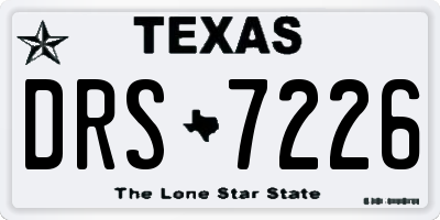 TX license plate DRS7226