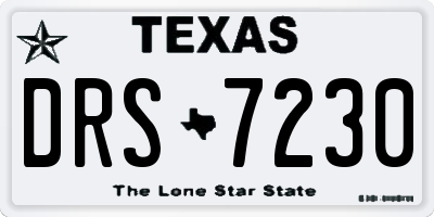 TX license plate DRS7230