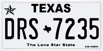 TX license plate DRS7235