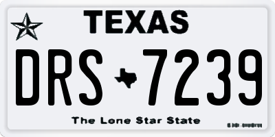 TX license plate DRS7239