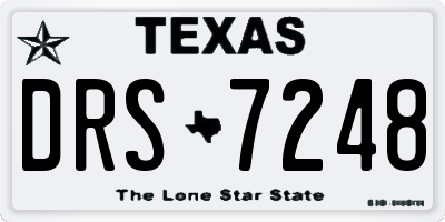 TX license plate DRS7248