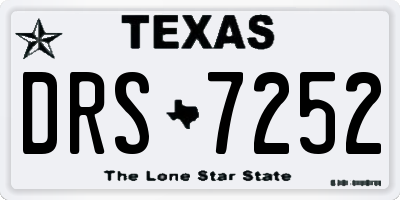 TX license plate DRS7252