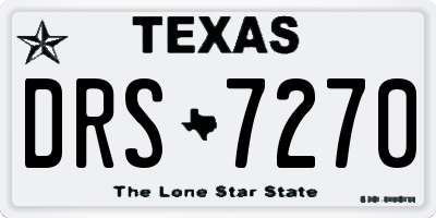 TX license plate DRS7270