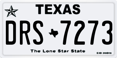 TX license plate DRS7273