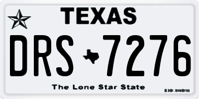 TX license plate DRS7276