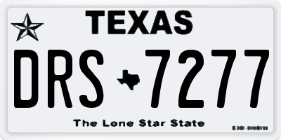 TX license plate DRS7277