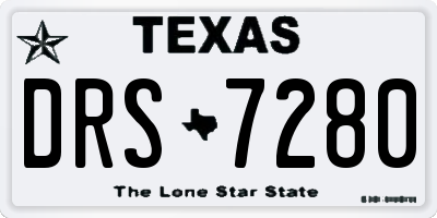TX license plate DRS7280