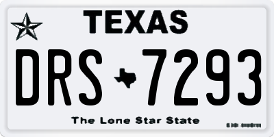 TX license plate DRS7293