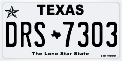 TX license plate DRS7303
