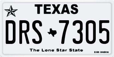 TX license plate DRS7305