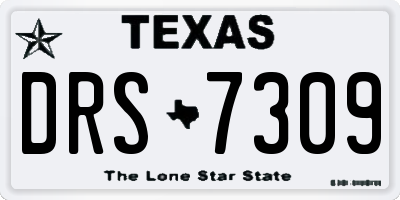 TX license plate DRS7309
