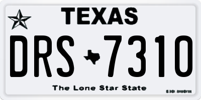 TX license plate DRS7310