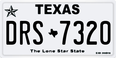 TX license plate DRS7320