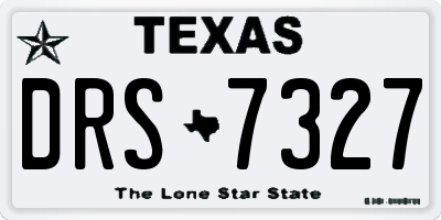 TX license plate DRS7327