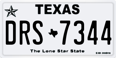 TX license plate DRS7344