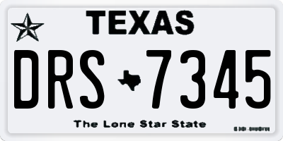 TX license plate DRS7345